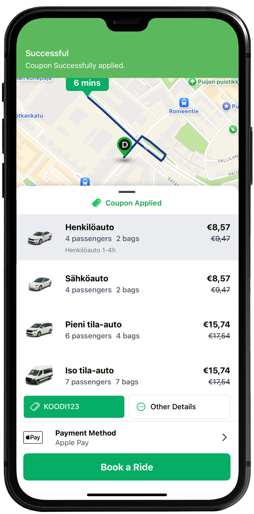 New coupon succesfully applied
