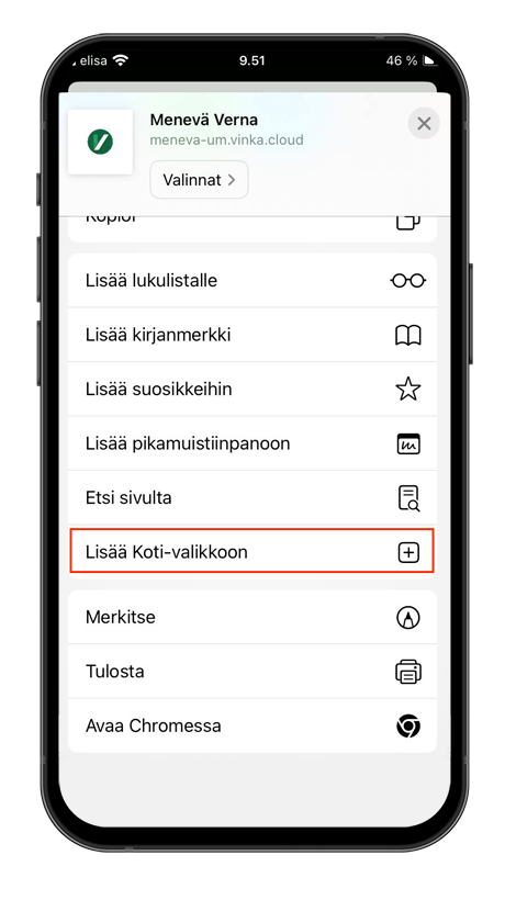 Koti-valikko
